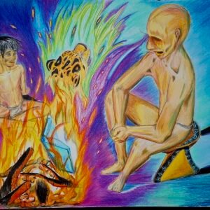 cuadro a color indigenas