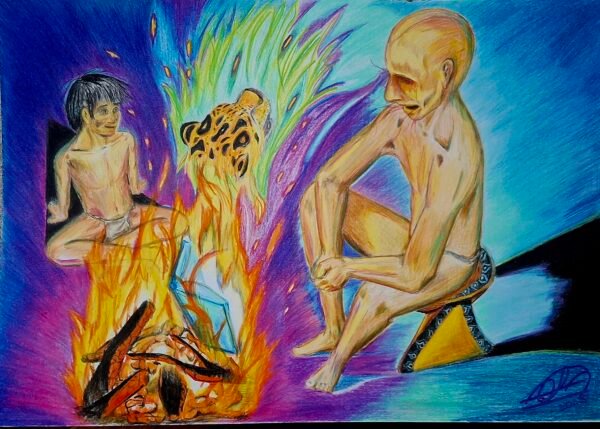 cuadro a color indigenas